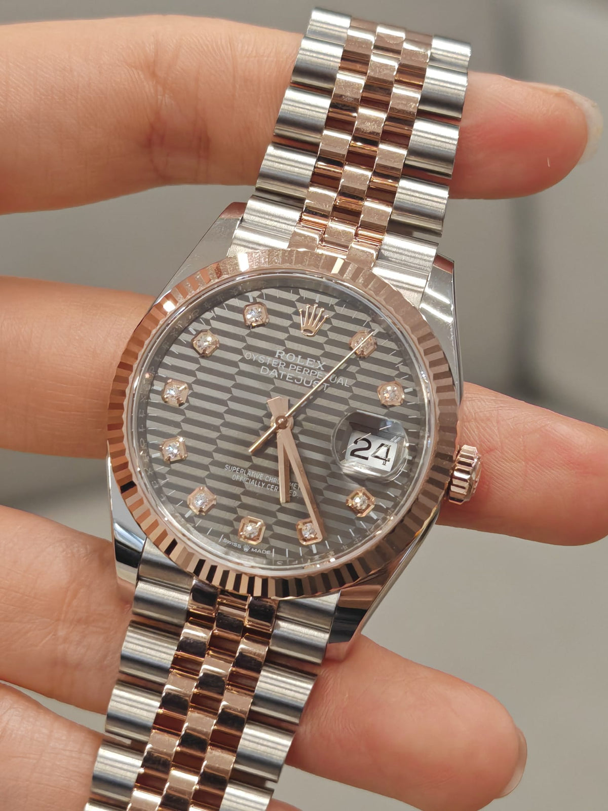 Rolex Datejust 36 126231G Grey Fluted Jubilee 2024