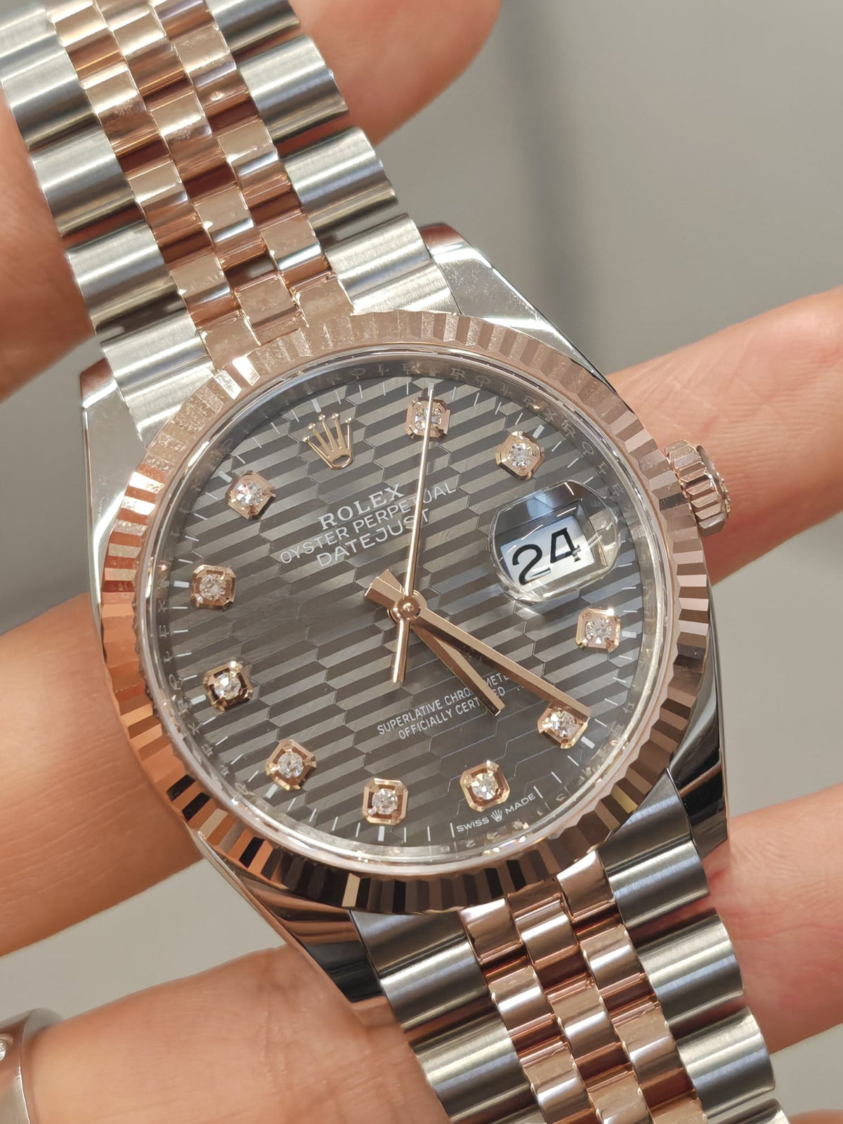 Rolex Datejust 36 126231G Grey Fluted Jubilee 2024