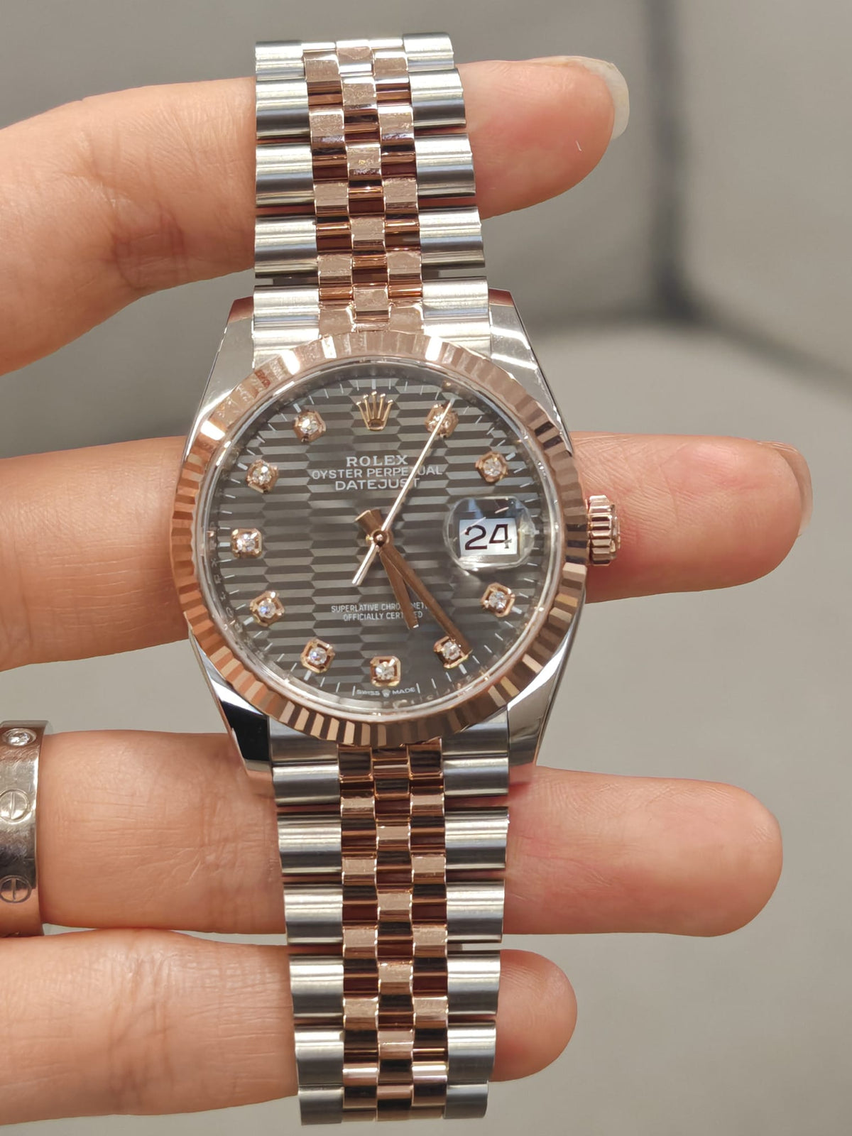 Rolex Datejust 36 126231G Grey Fluted Jubilee 2024
