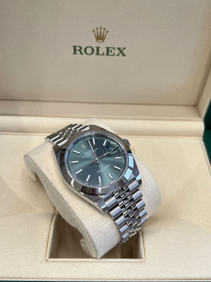 Rolex Datejust 41 126300 GREEN INDEX JUB
