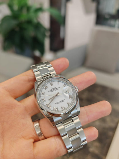 Rolex Datejust 36 126200 White Roman Oyster 2026