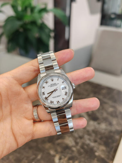 Rolex Datejust 36 126200 White Roman Oyster 2026