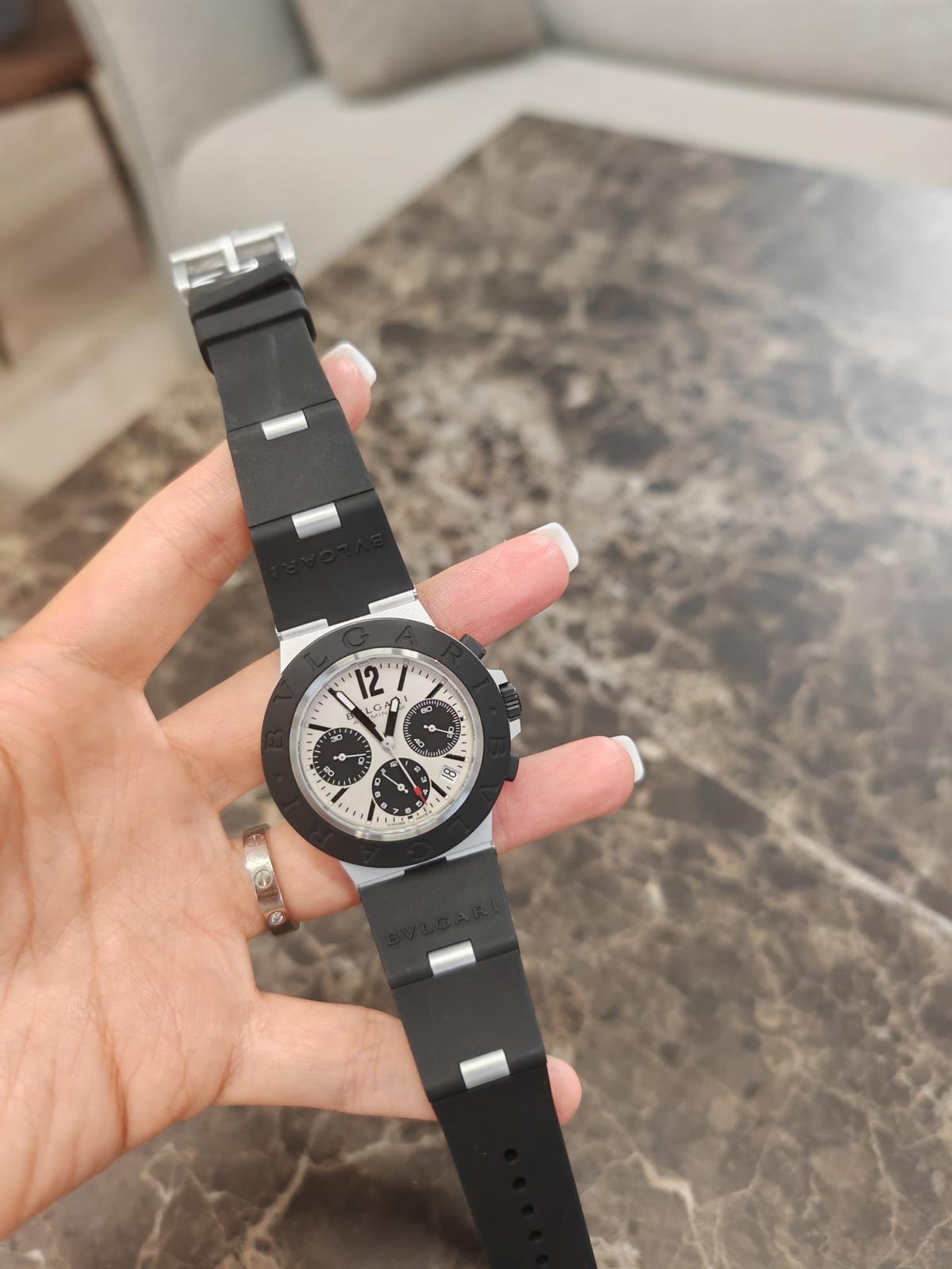 BVLGARI ALUMINUM ホワイト/ブラック Aluminium Titanium Bvlgari Aluminium Watch Grey 103382 | Bvlgari