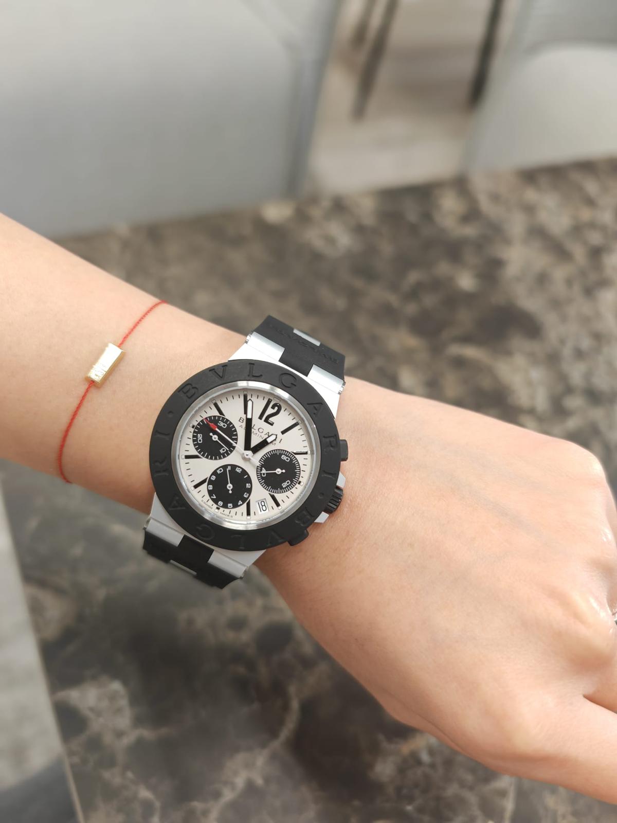 BVLGARI ALUMINUM ホワイト/ブラック Aluminium Titanium Bvlgari Aluminium Watch Grey 103382 | Bvlgari