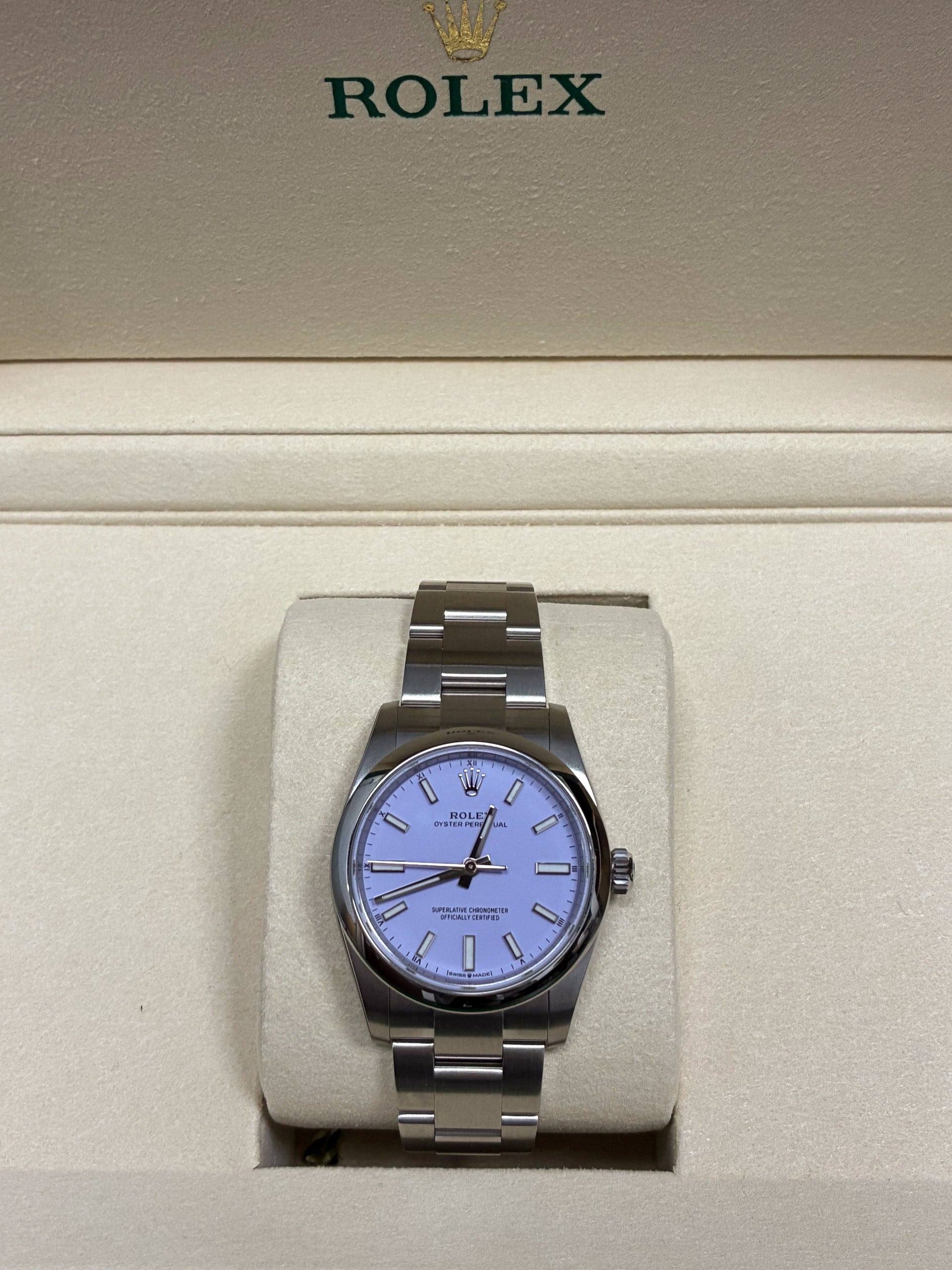 Rolex Oyster Perpetual 34 124200 Lavender 2024