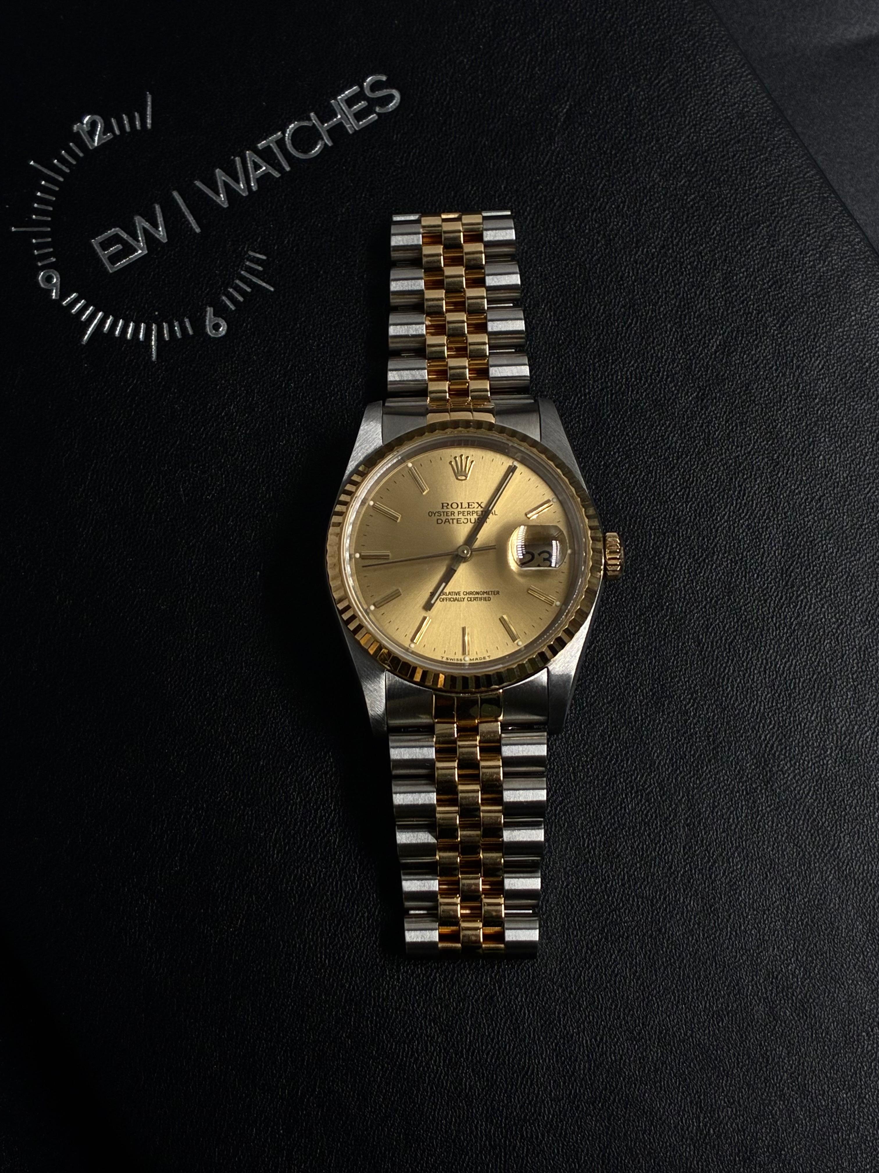 Rolex Datejust 36 16233 Champagne  Jubilee 1989