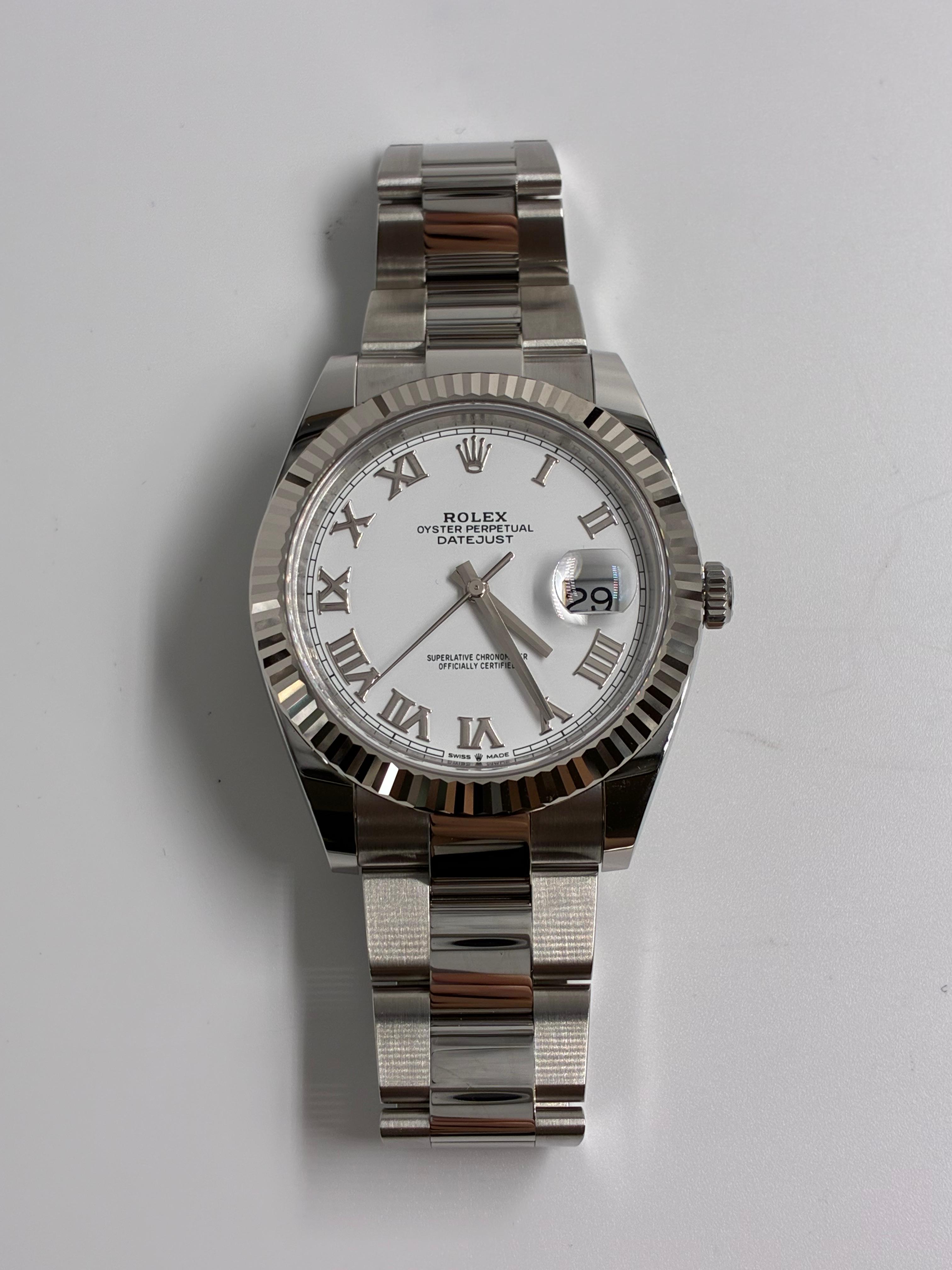 Rolex Datejust 41 126334 White Roman Oyster 2025