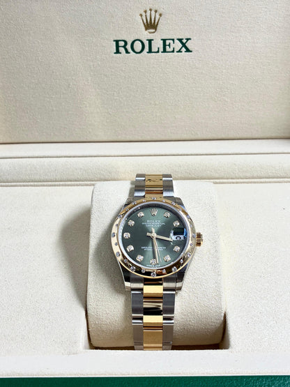 Rolex Datejust 31 278343RBR Green Diamonds Oyster 2025