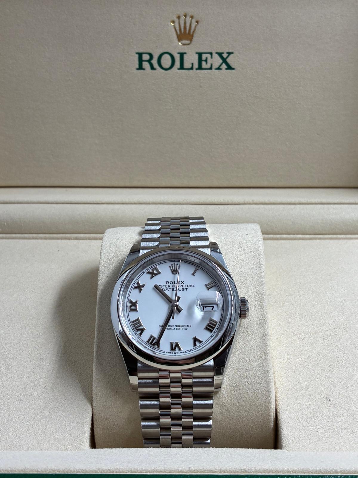 Rolex Datejust 36 126200 White Roman Jubilee 2026