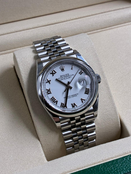 Rolex Datejust 36 126200 White Roman Jubilee 2025
