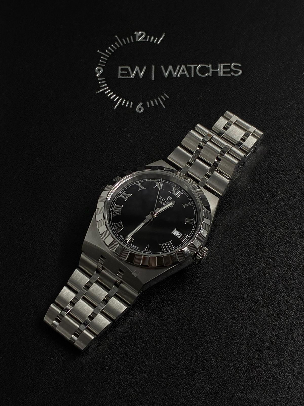 Tudor Royal M28500-0003 Black Roman 38MM