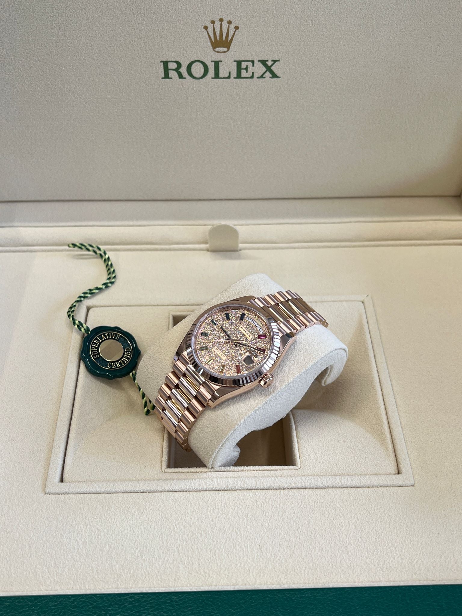 Rolex Day-Date 36MM 128235A Pave 2025