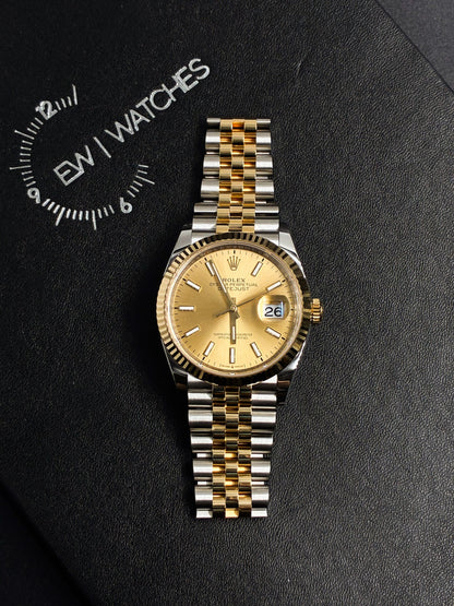 Rolex Datejust 36 126233 Champagne Index Dial Jubilee