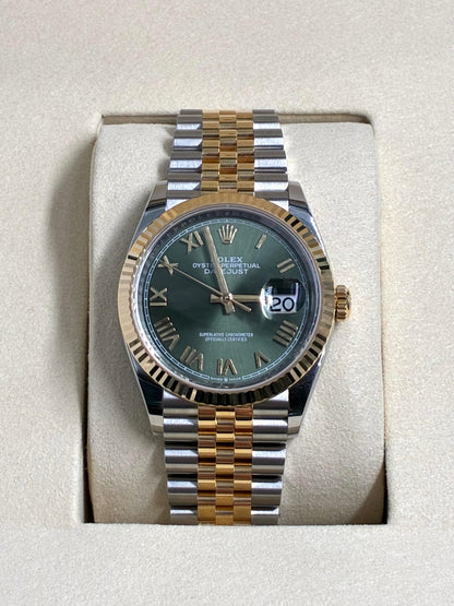 Rolex Datejust 36 126233 NEW GREEN ROMAN JUB 2026