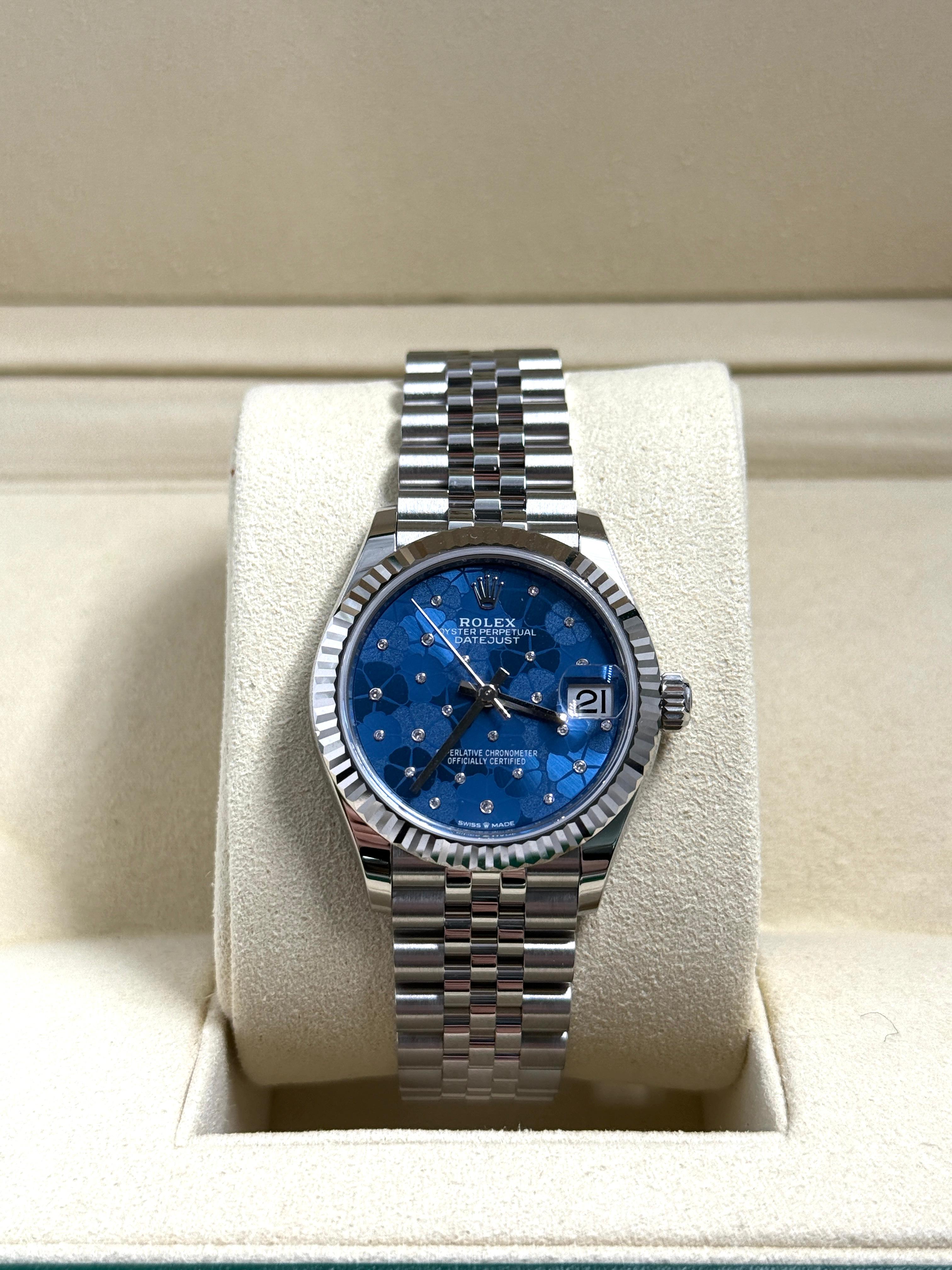 Rolex Datejust 31 278274 Blue Floral Jubilee 2025