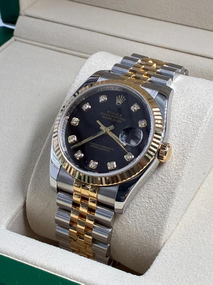 Rolex Datejust 36   116233G BLACK JUB  2009 full set