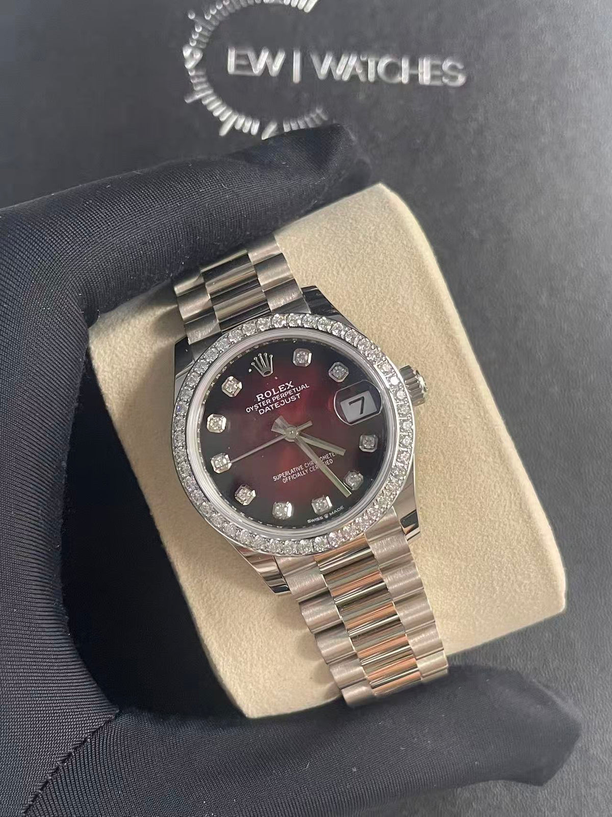 Rolex Datejust 31 278289RBR Red Ombre Set with Diamonds