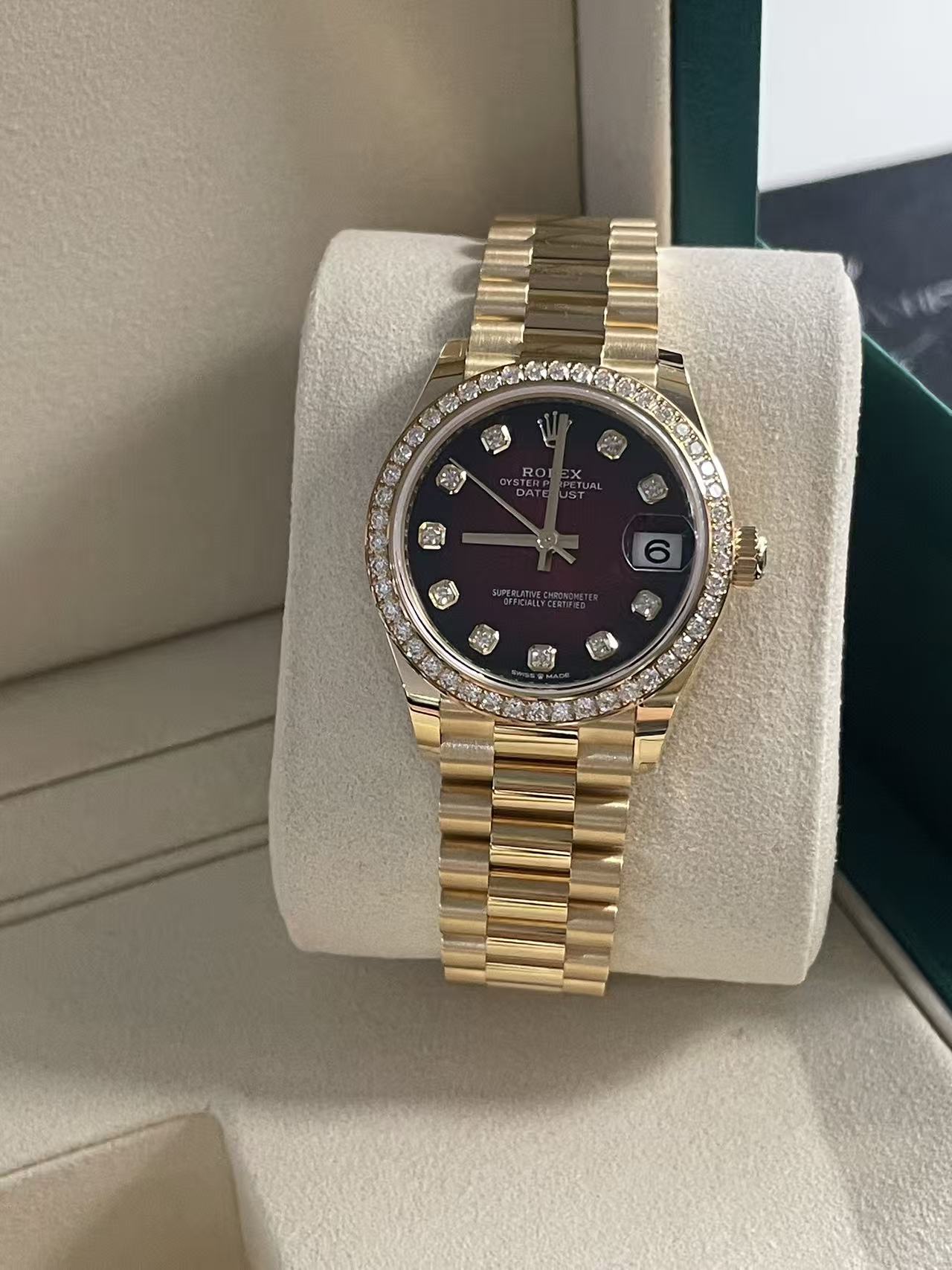 Rolex Datejust 31 278288RBR G Red Ombre President 2025
