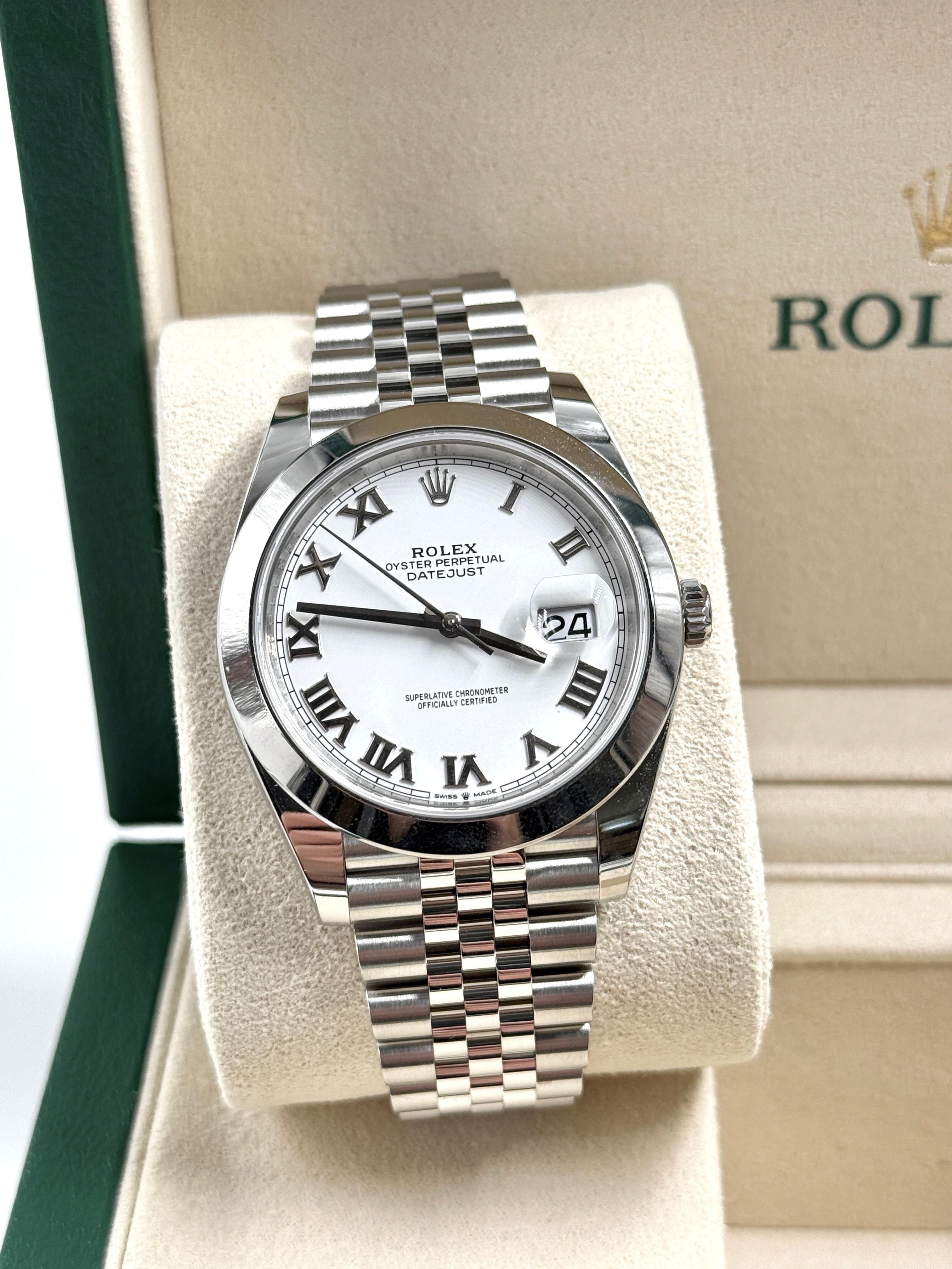 Rolex Datejust 41 126300 White Roman Jubilee 2024