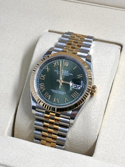 Rolex Datejust 36 126233 NEW GREEN ROMAN JUB 2026
