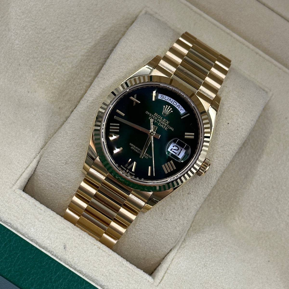 Rolex Day-Date 36 128238 Green Roman Ombre 2026