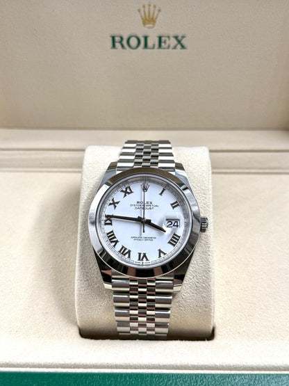Rolex Datejust 41 126300 White Roman Jubilee 2024