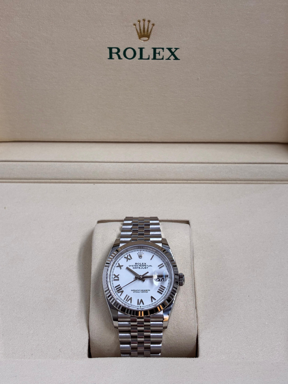 Rolex Datejust 36 126234 White Roman Jubilee 2026