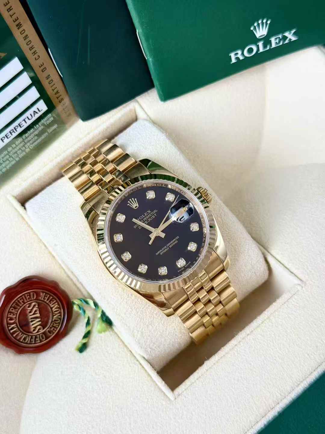 ROLEX 116238 black diamond  jubilee 22links