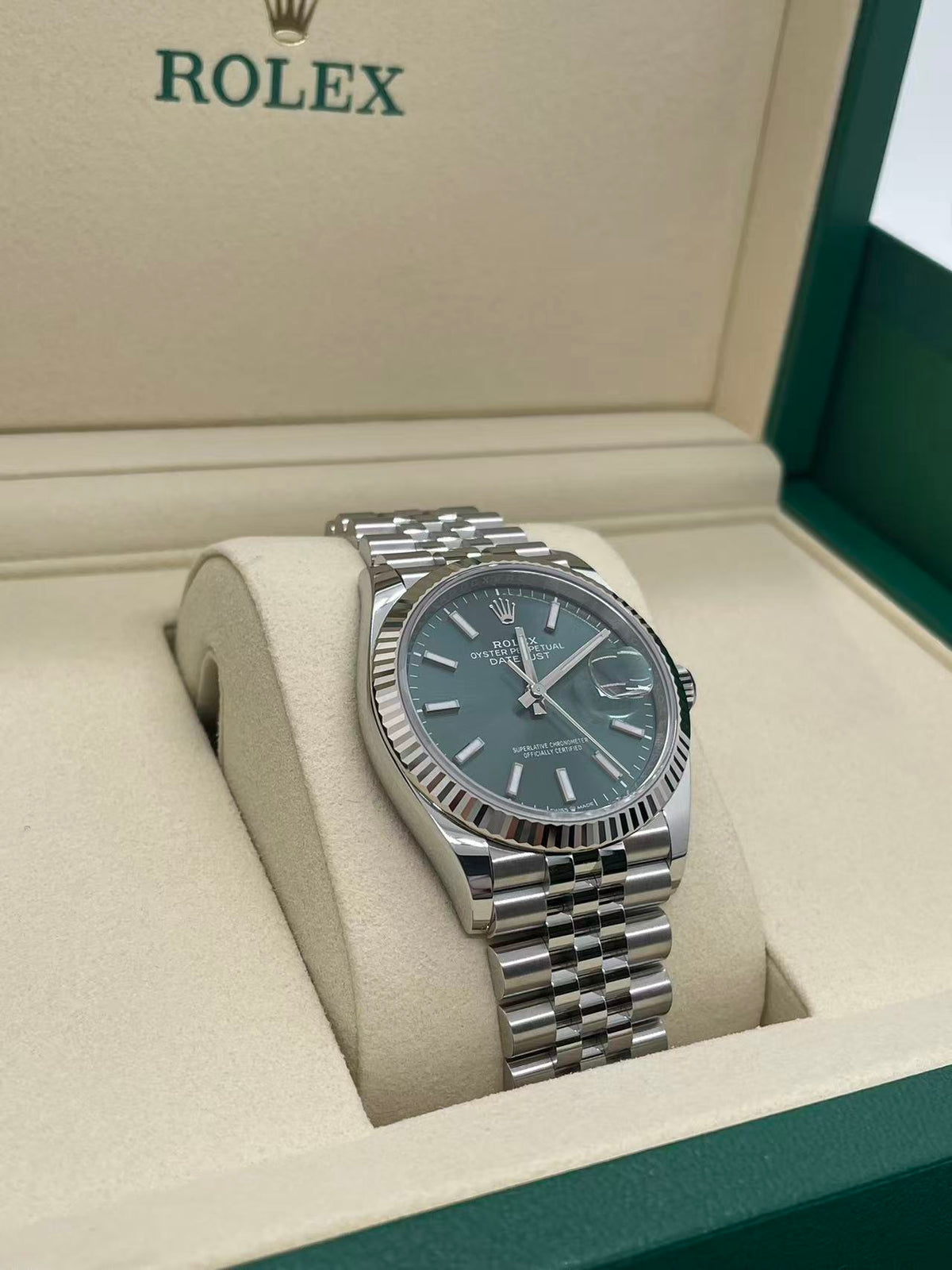 Rolex Datejust 36 126234 Green Index Jubilee 2025