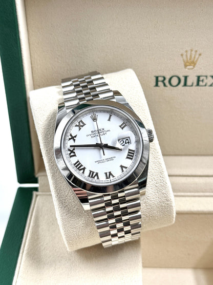 Rolex Datejust 41 126300 White Roman Jubilee 2024