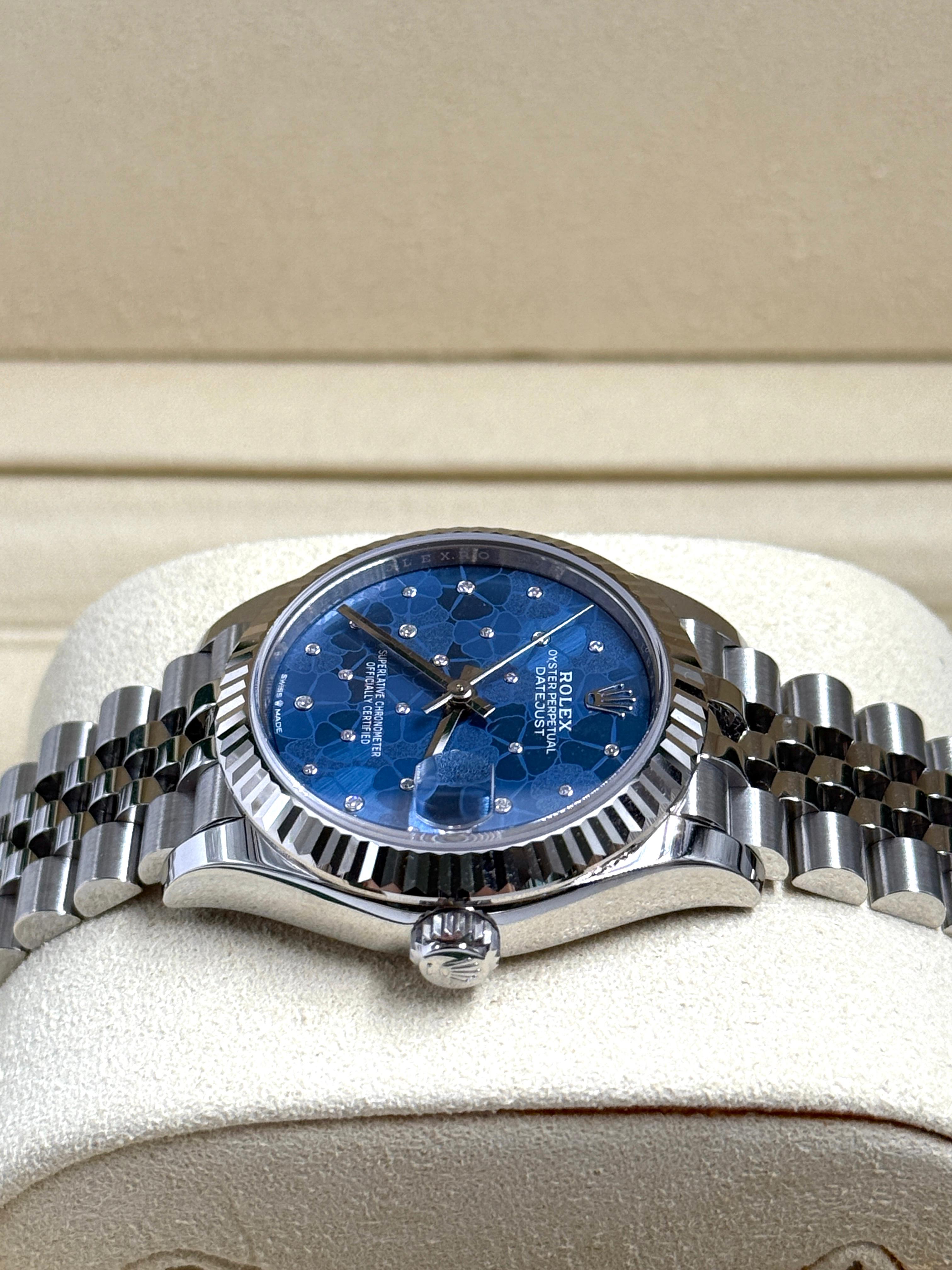 Rolex Datejust 31 278274 Blue Floral Jubilee 2025