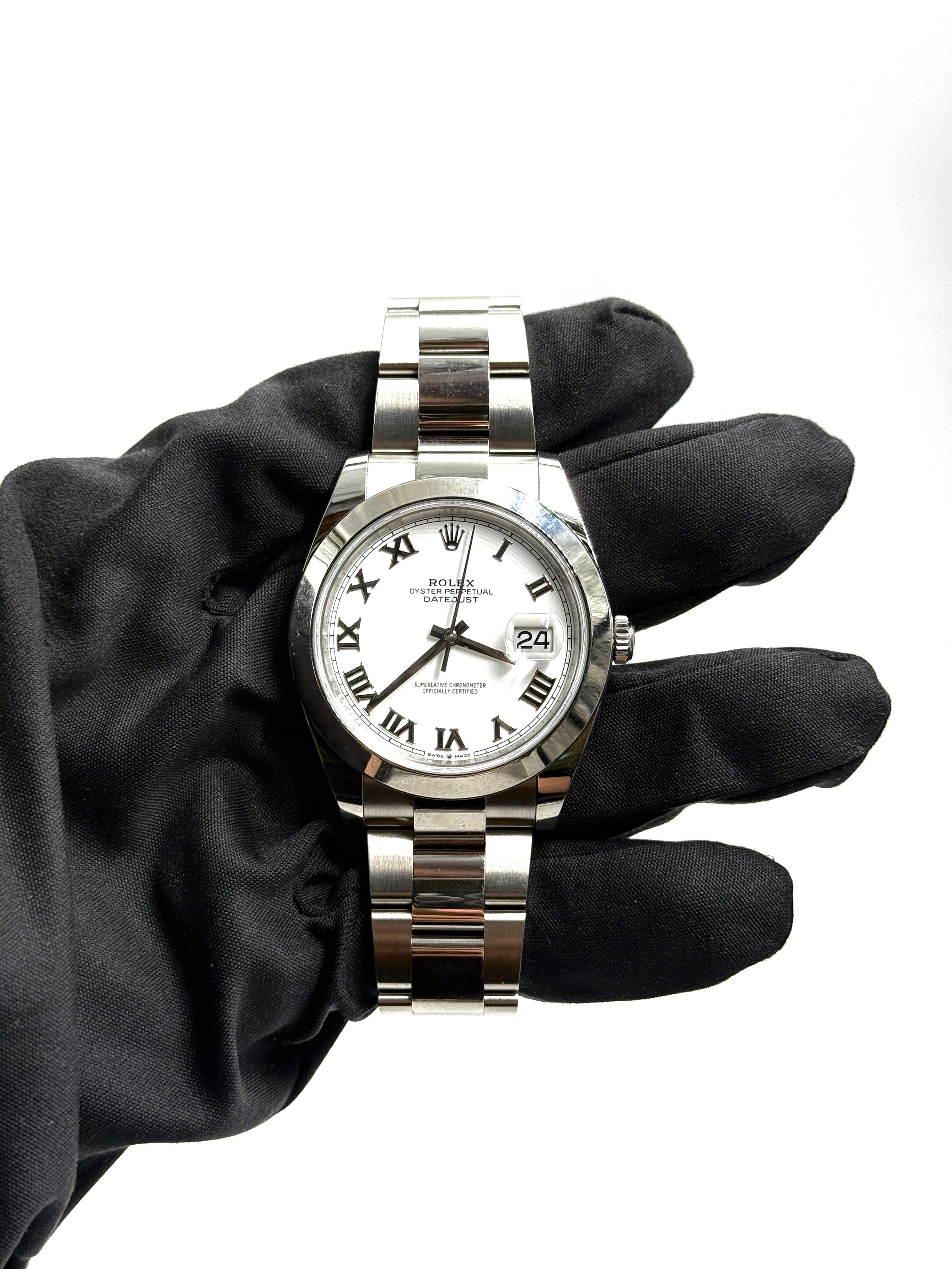 Rolex Datejust 41 126300 White Roman Oyster 2024