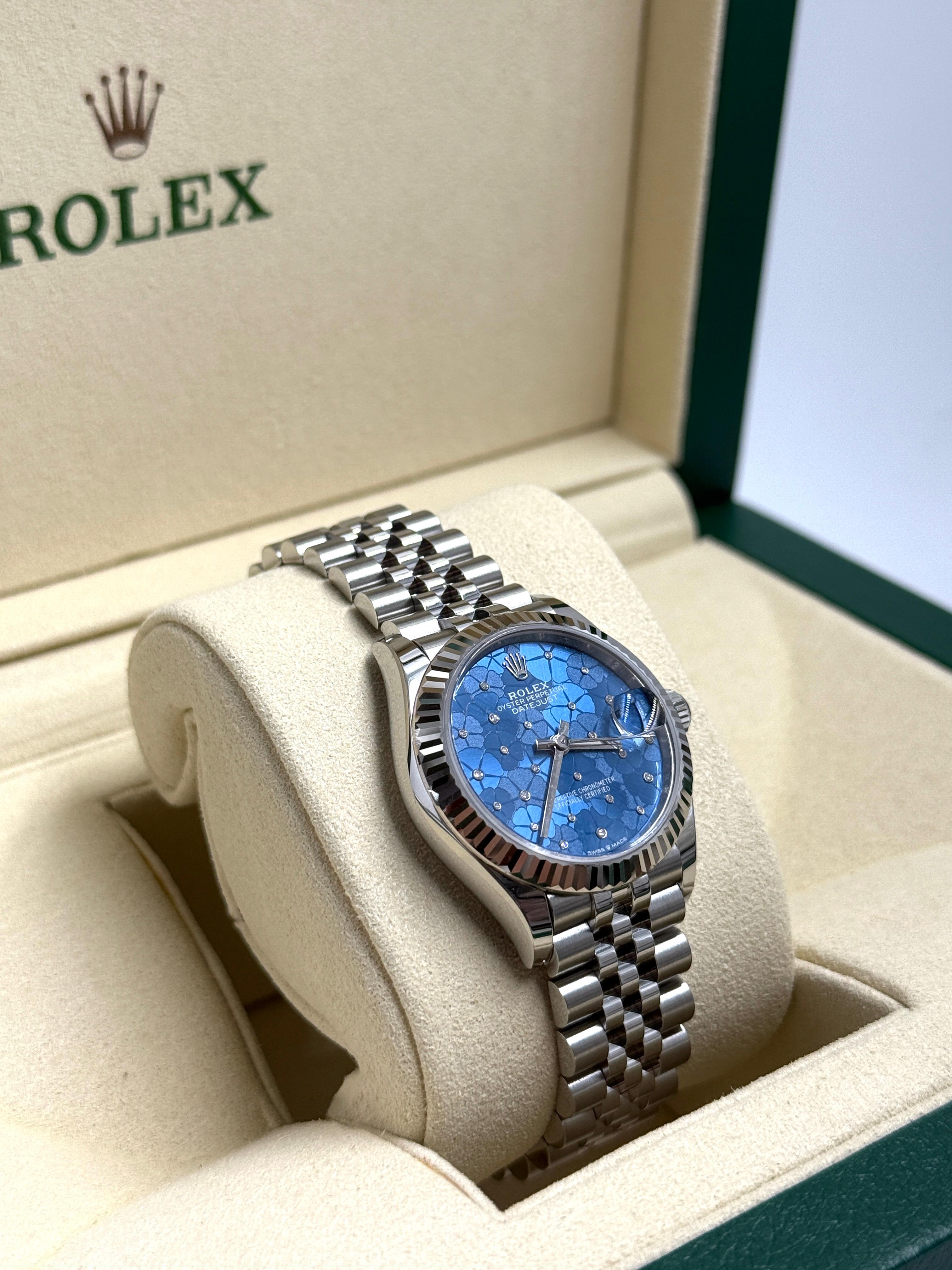 Rolex Datejust 31 278274 Blue Floral Jubilee 2025