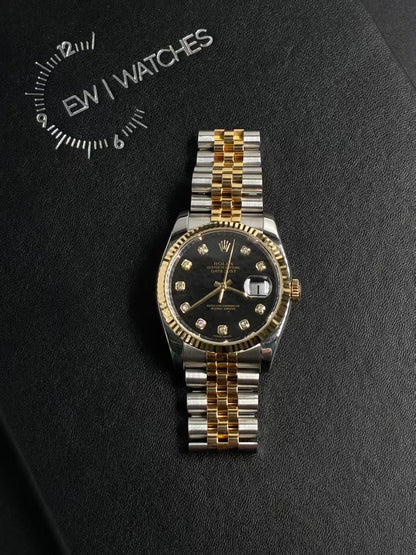 Rolex Datejust 36   116233G BLACK JUB  2009 full set