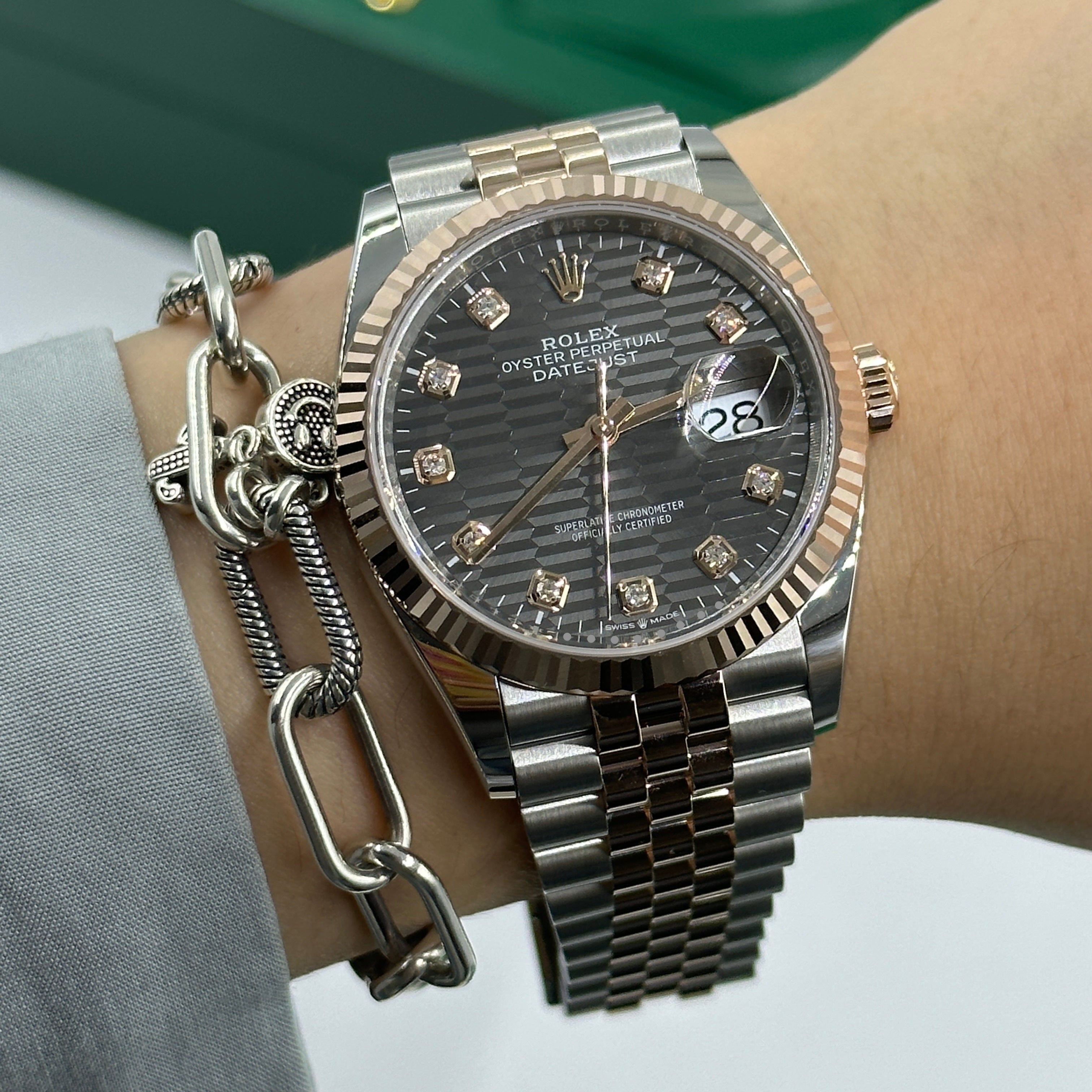Rolex Datejust 36 126231G Grey Fluted Jubilee 2024
