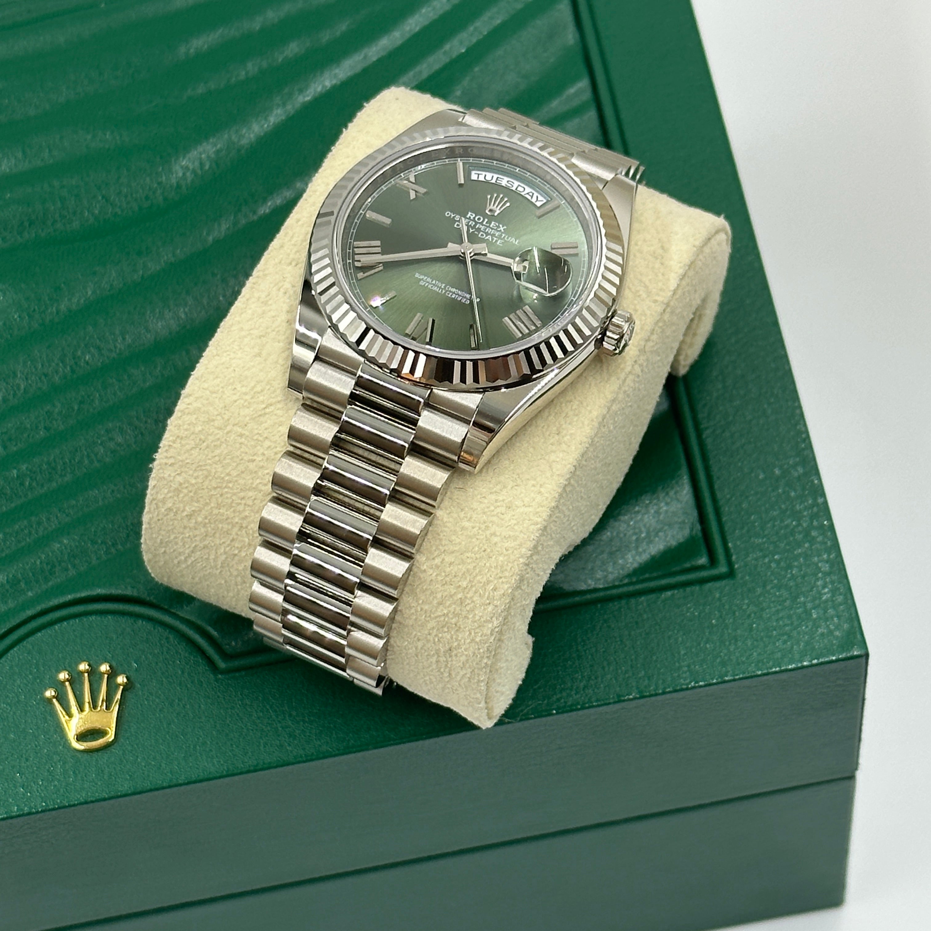 Rolex Day-Date 40 40mm 228239 Green Roman 2024