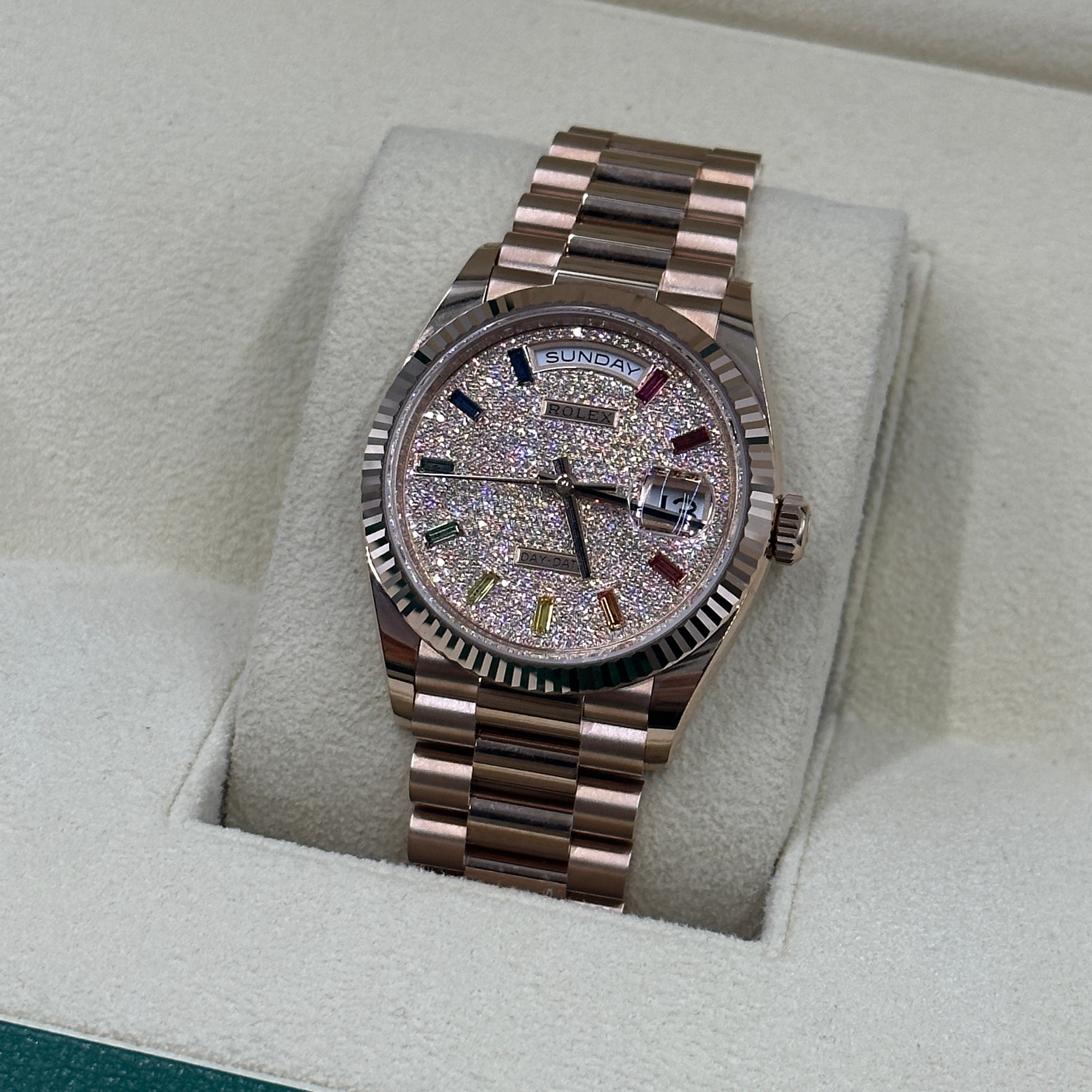 Rolex Day-Date 36 36mm 128235A Pave 2025