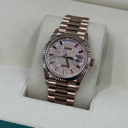 Rolex Day-Date 36 36mm 128235A Pave 2025
