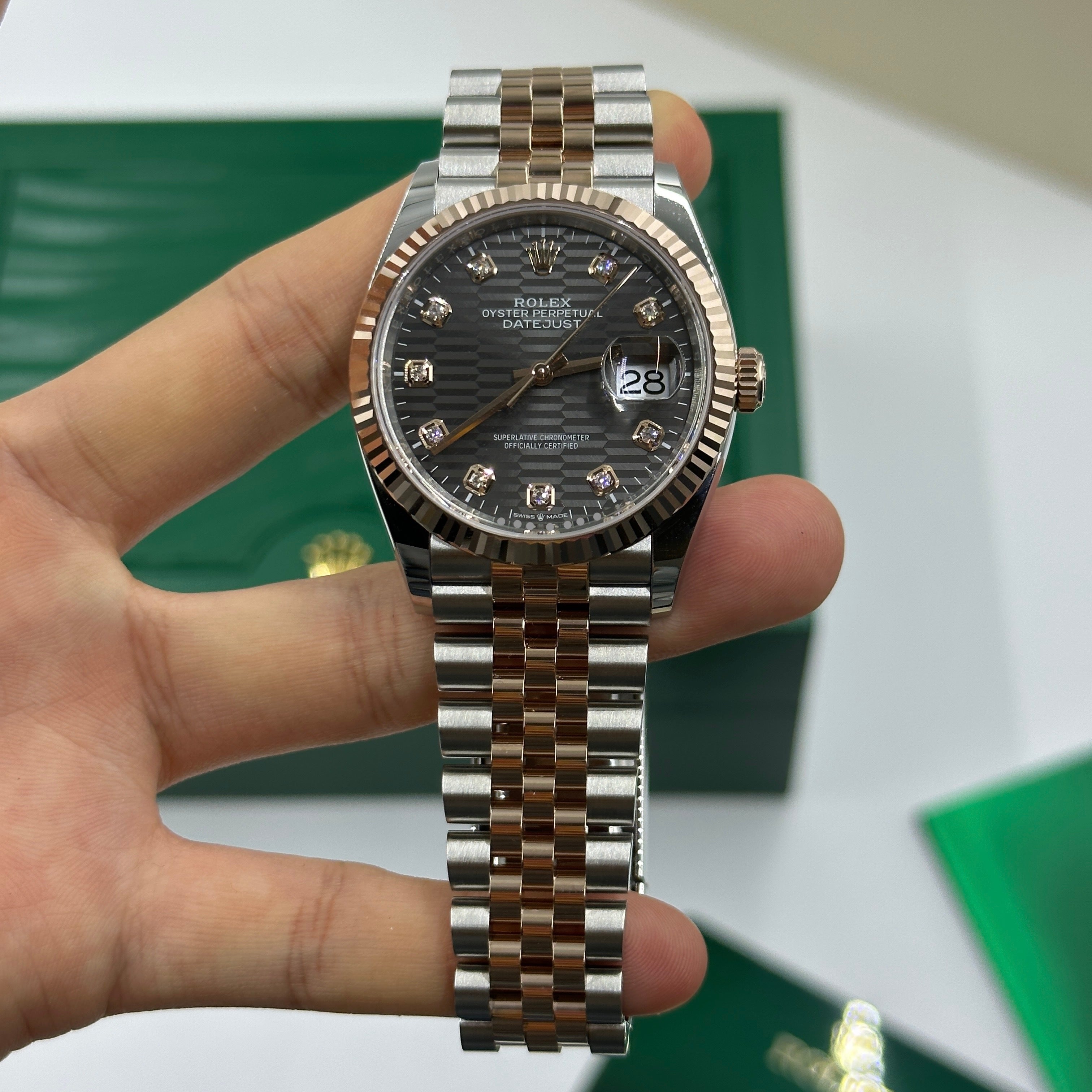 Rolex Datejust 36 126231G Grey Fluted Jubilee 2024