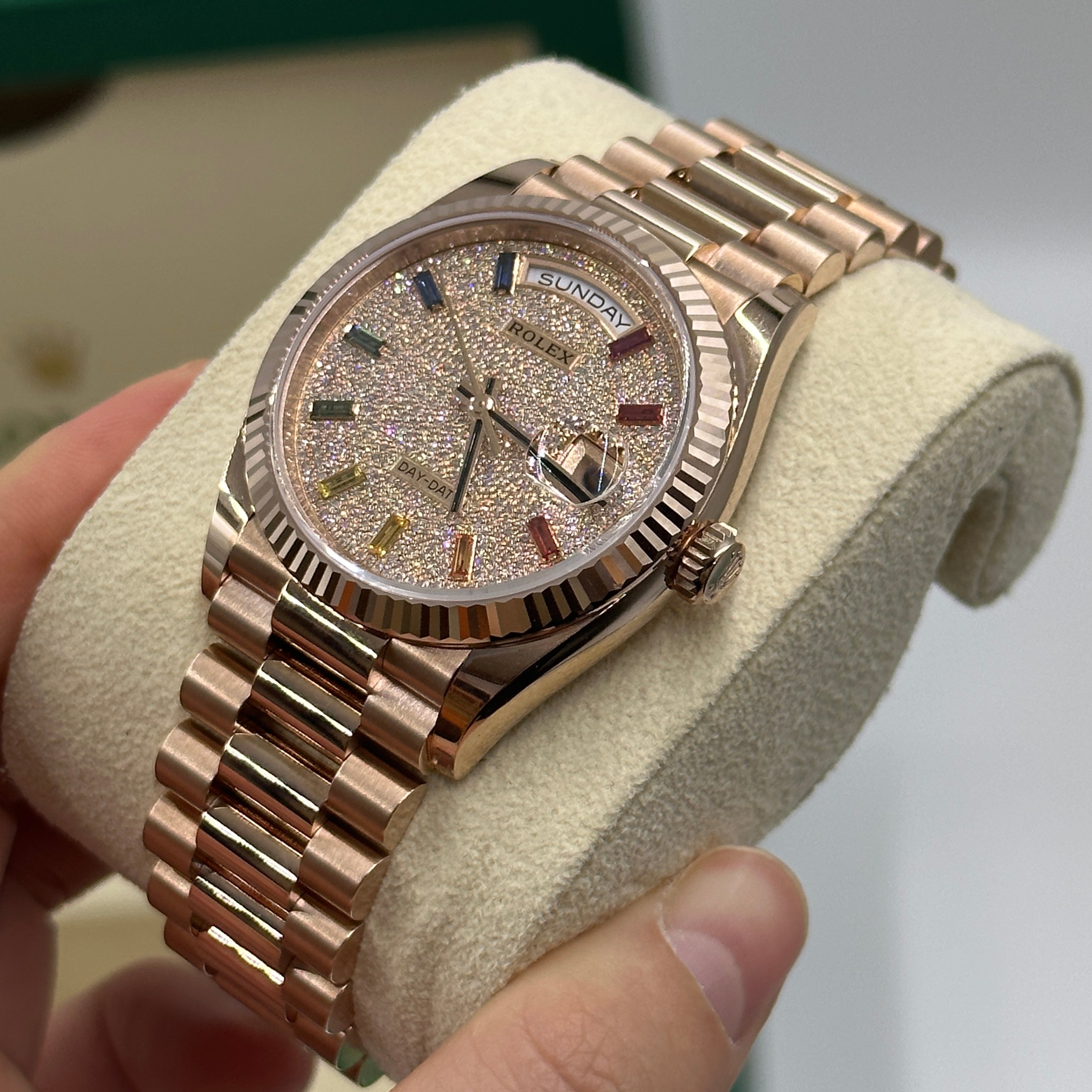 Rolex Day-Date 36 36mm 128235A Pave 2025