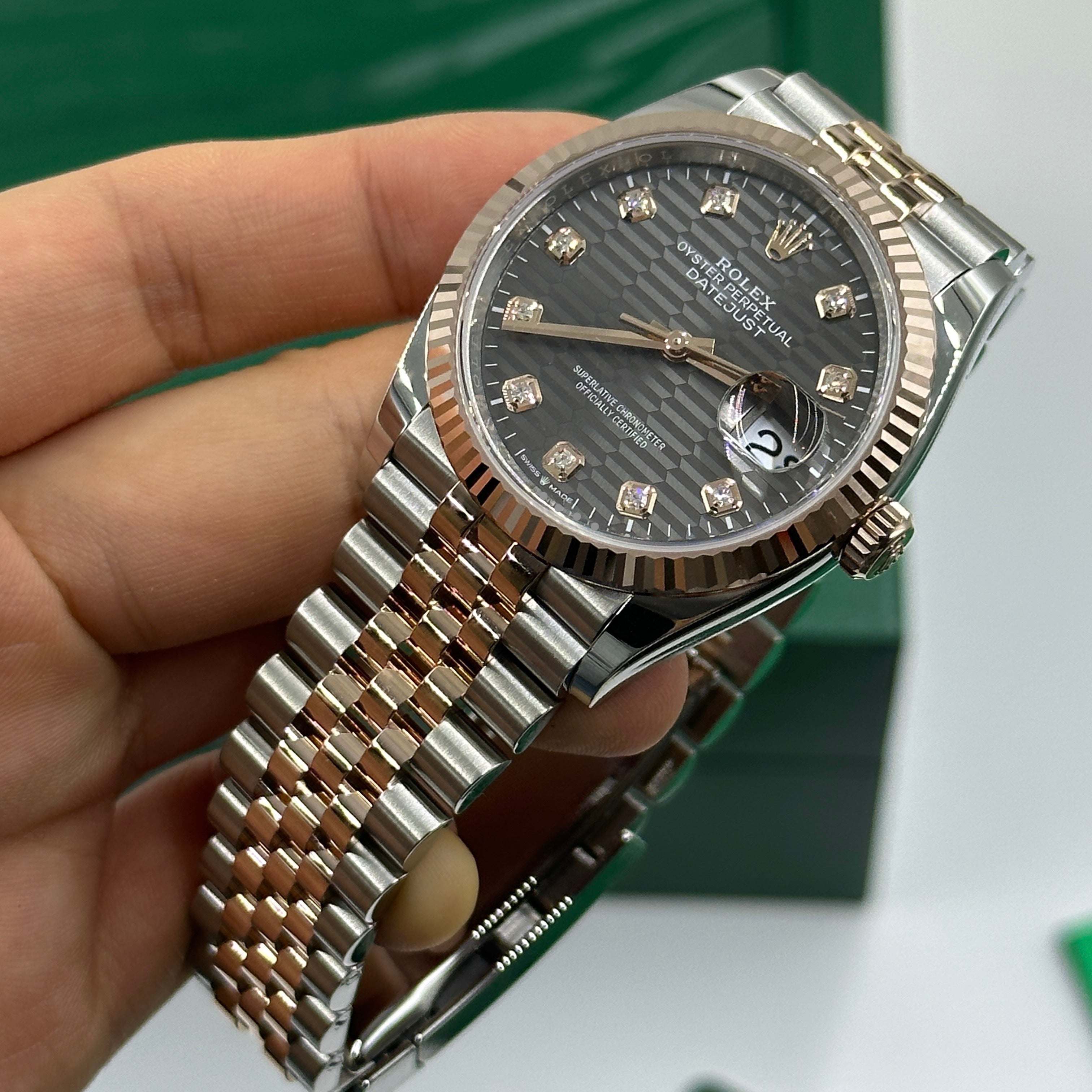 Rolex Datejust 36 126231G Grey Fluted Jubilee 2024