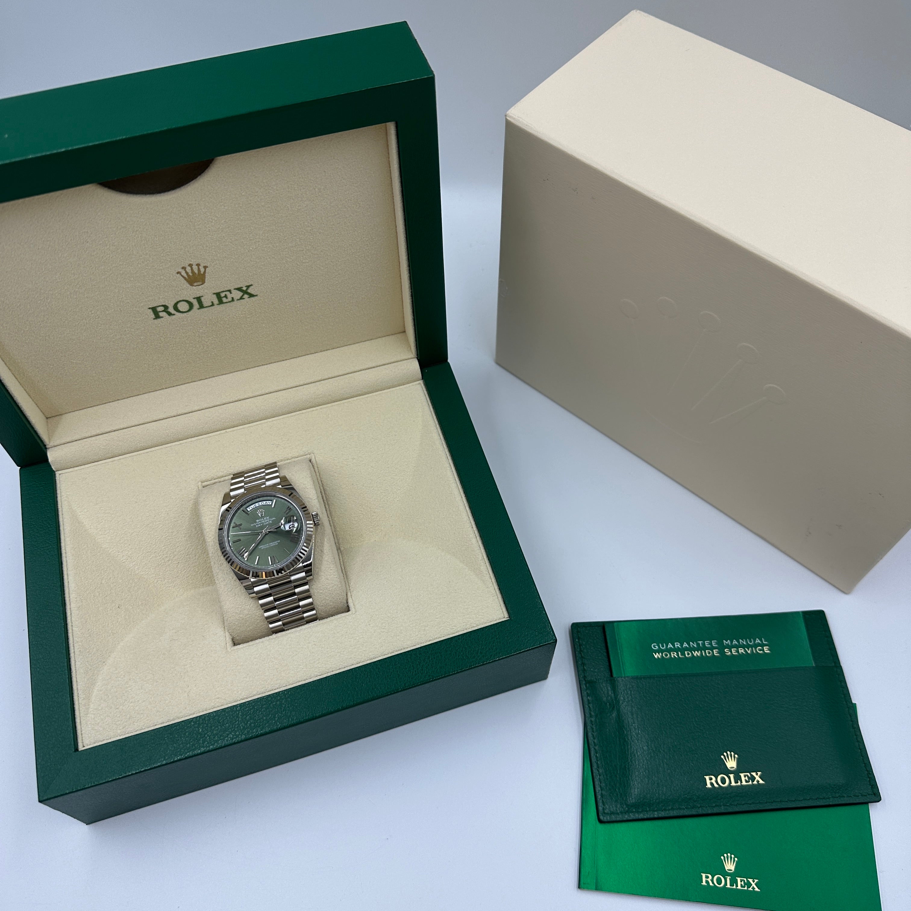 Rolex Day-Date 40 40mm 228239 Green Roman 2024