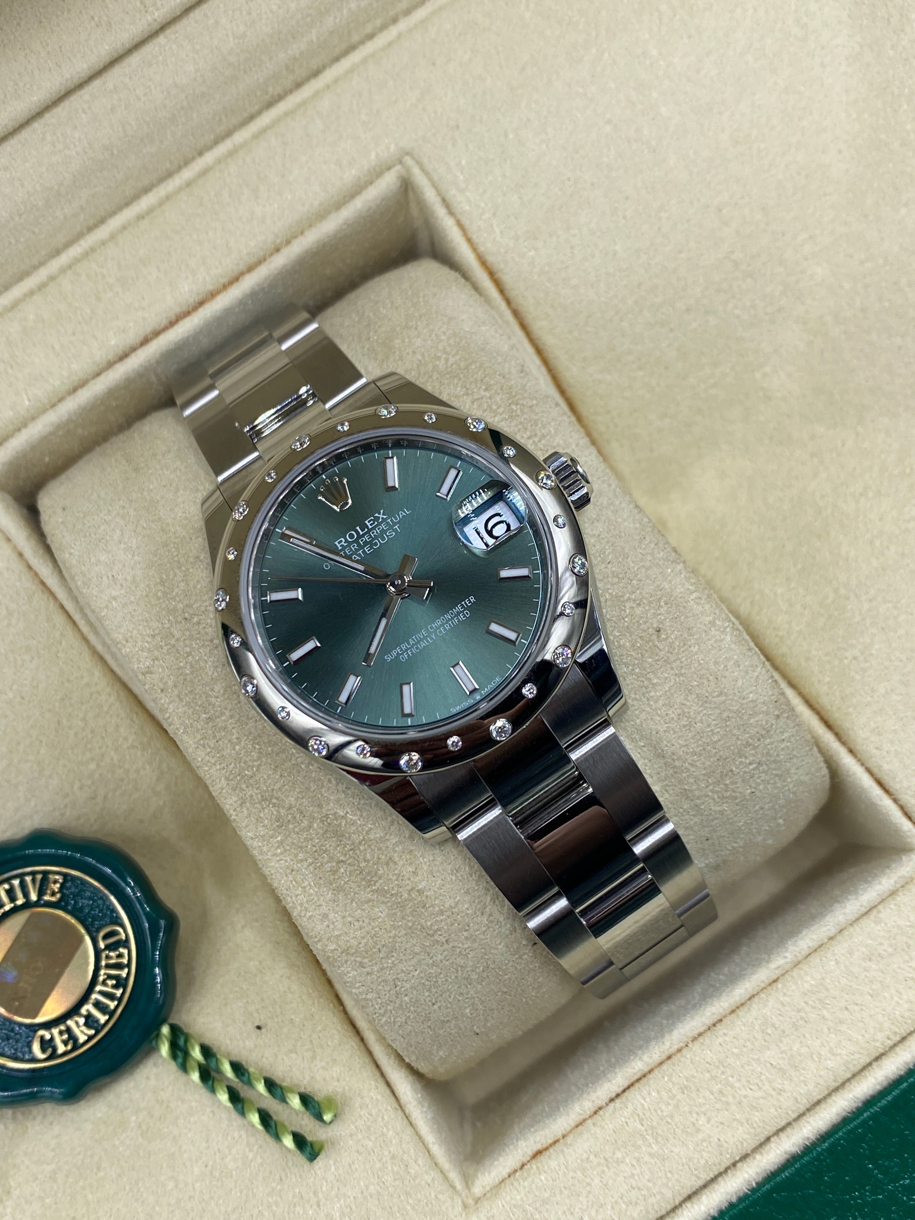 Rolex Datejust 31 278344RBR Green Index Oyster 2024