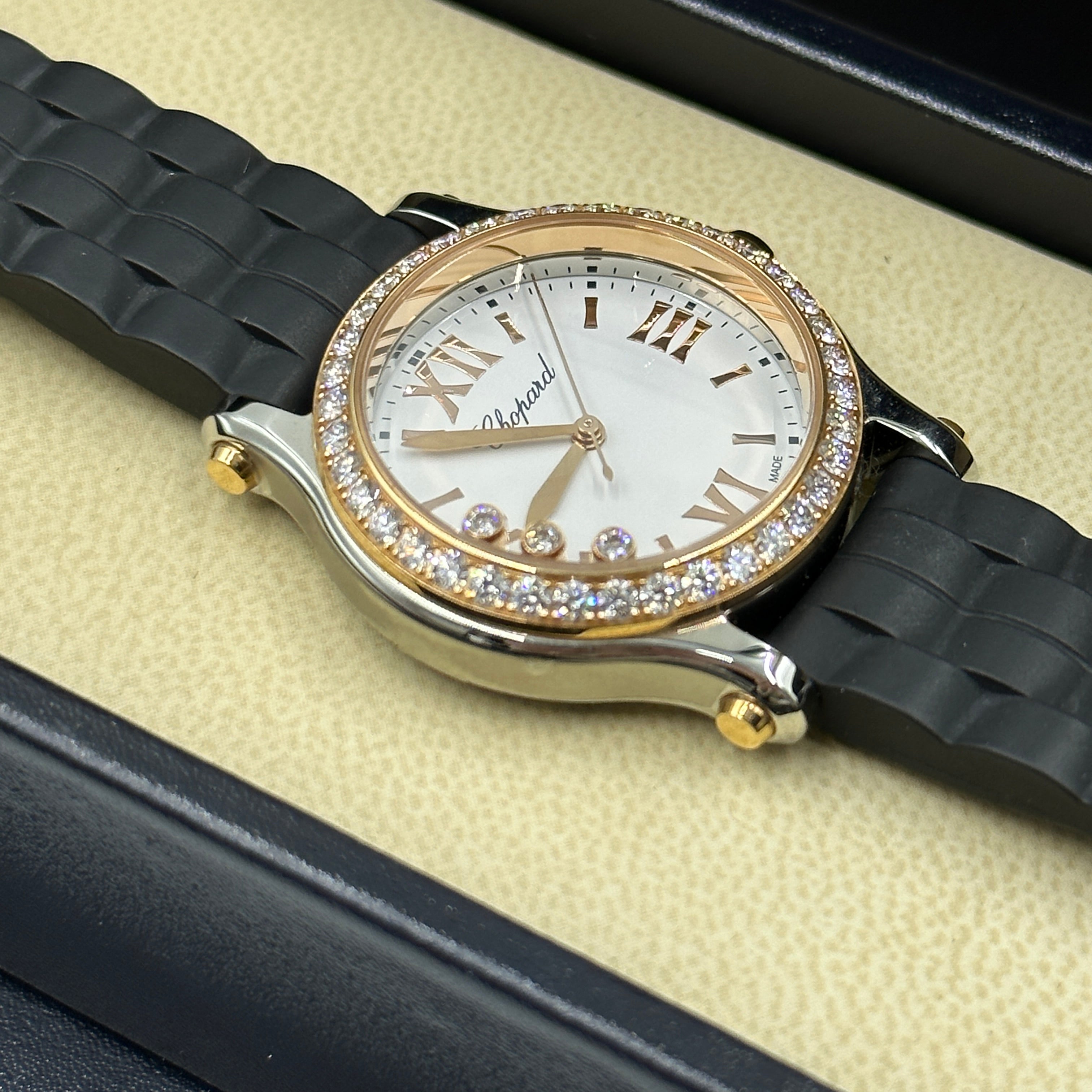 Chopard Happy Sport 30mm 278590-6003 White with Diamond Set (Rose Gold Bezel) 2025