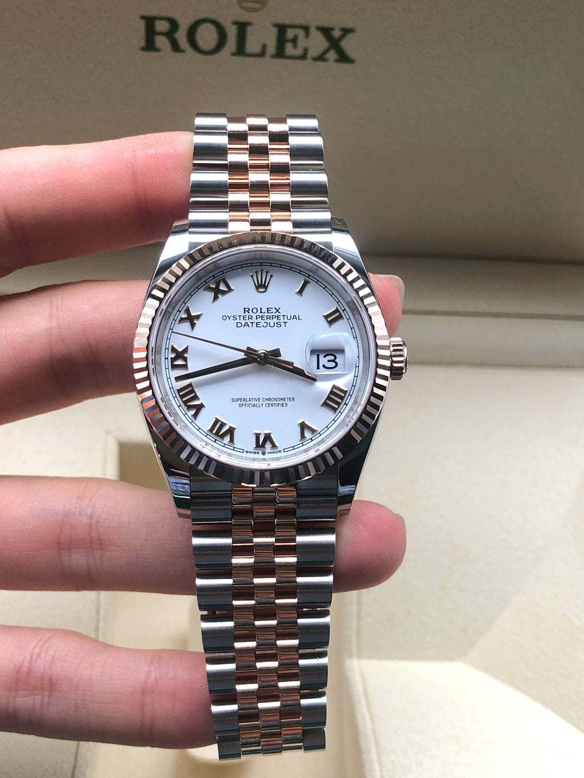 Rolex Datejust 36 126231 White Roman Jubilee 2025