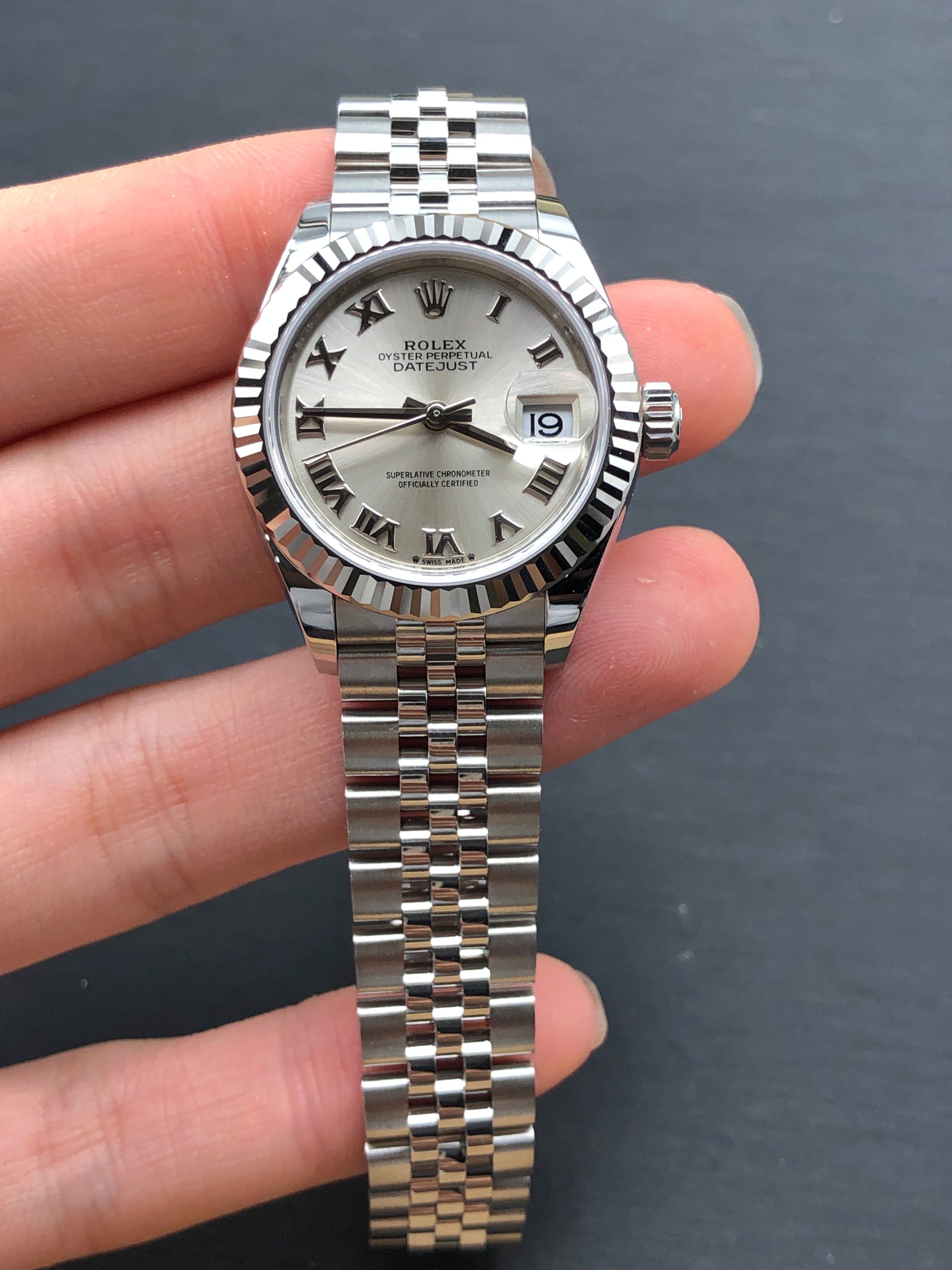Rolex Lady-Datejust 279174 Silver Roman Jubilee 2025