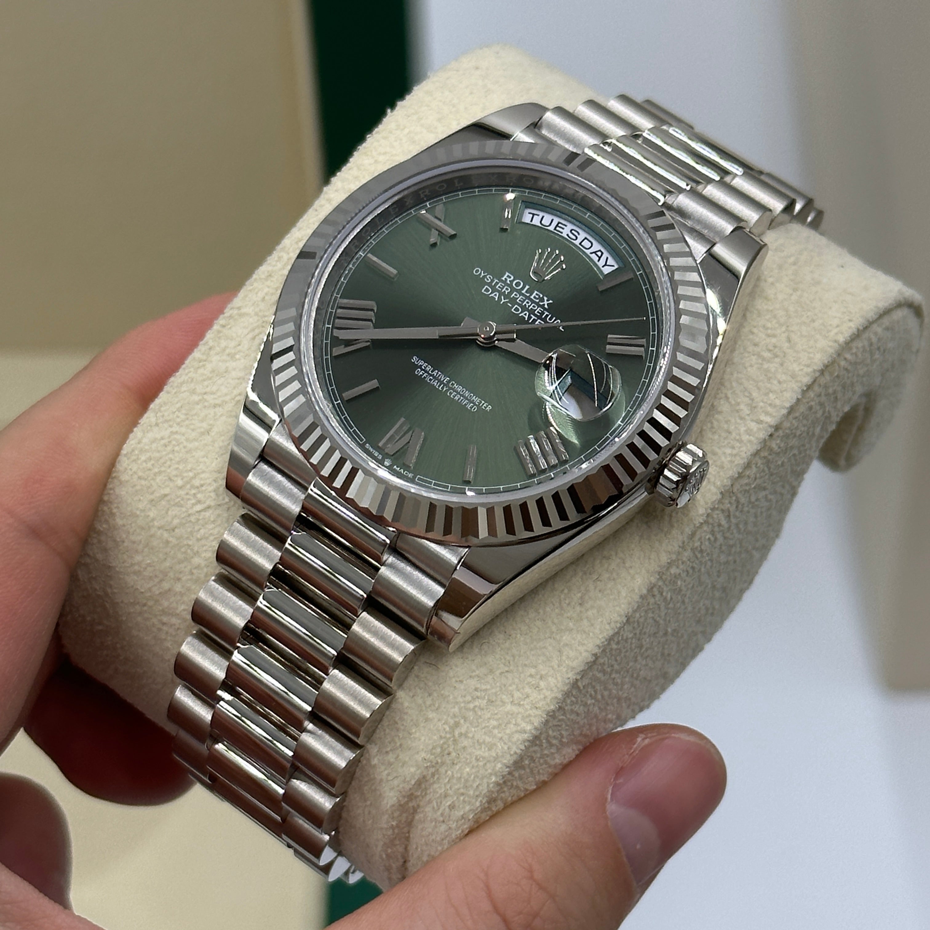 Rolex Day-Date 40 40mm 228239 Green Roman 2024