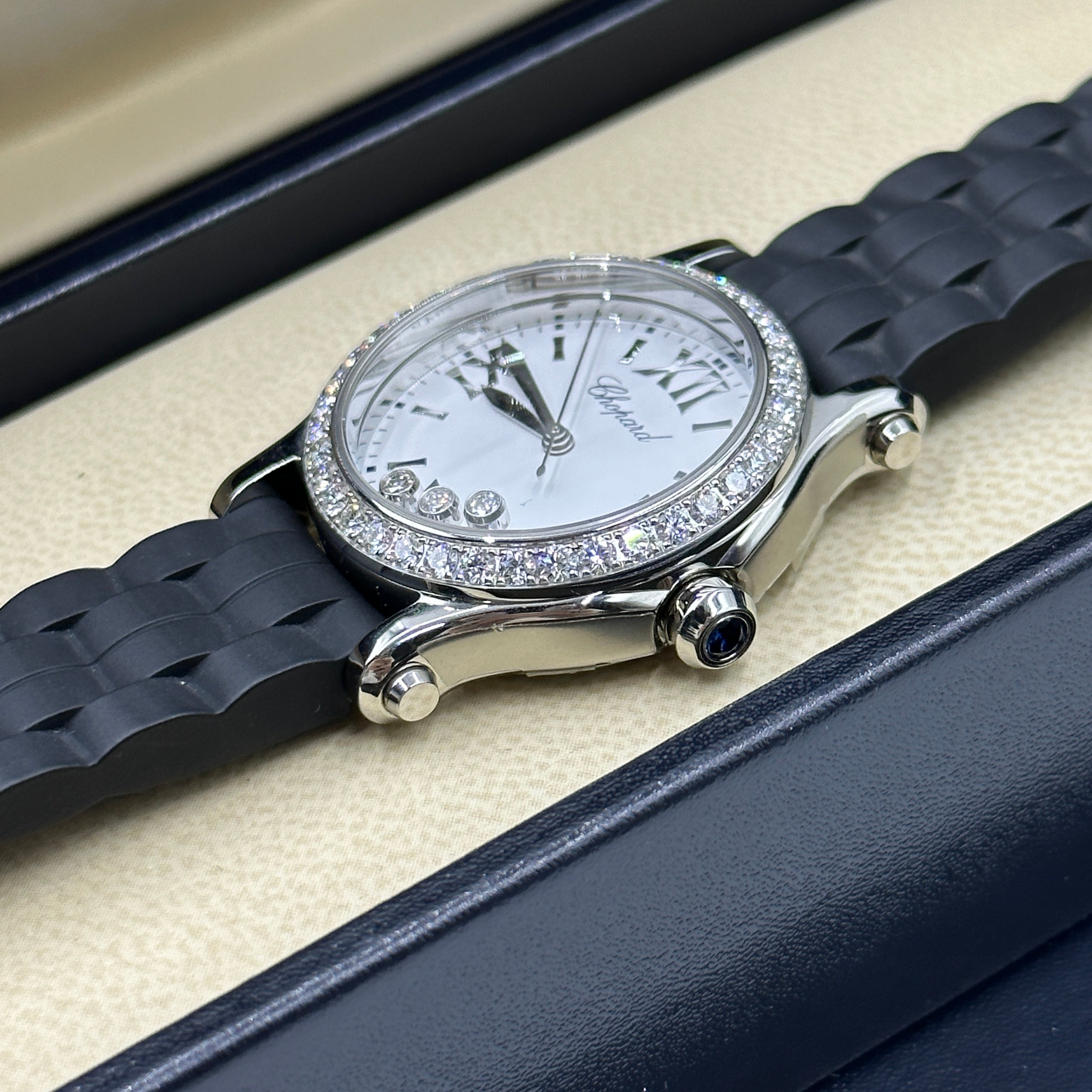 Chopard Happy Sport 30mm 278590-3003 White with Diamond Set (Stainless Steel Bezel) 2025