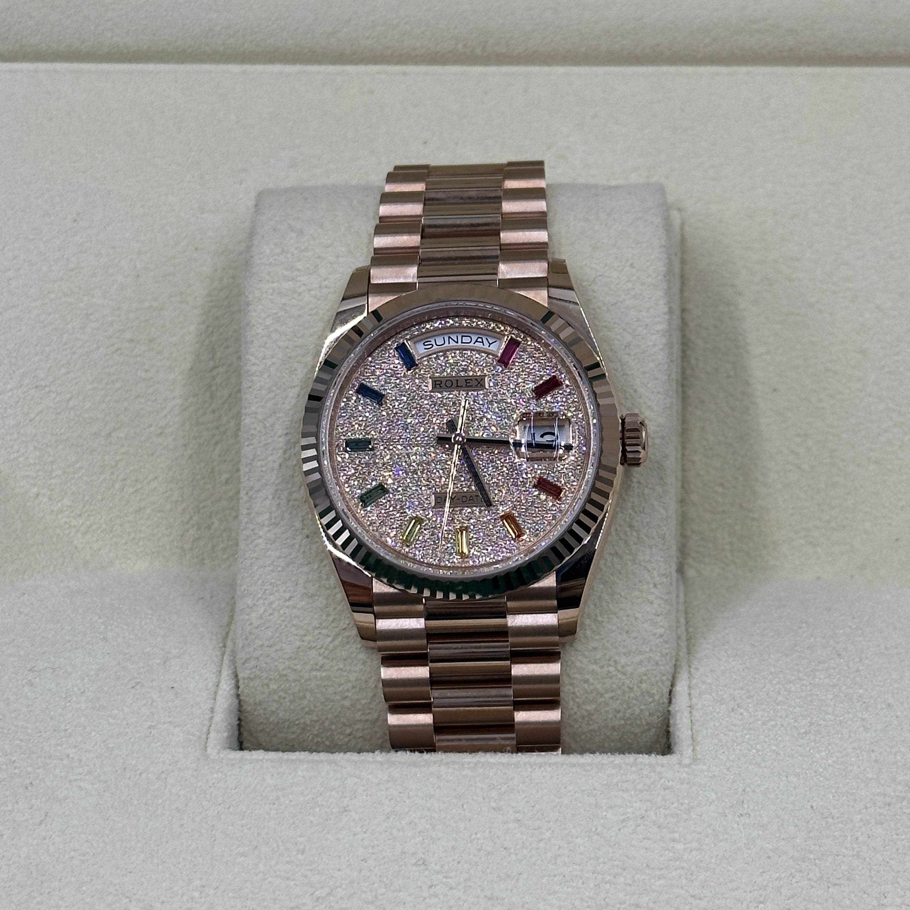 Rolex Day-Date 36 36mm 128235A Pave 2025