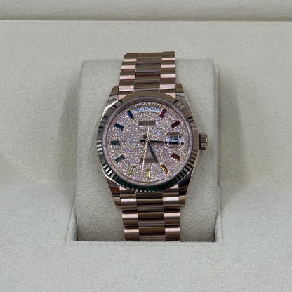 Rolex Day-Date 36 36mm 128235A Pave 2025